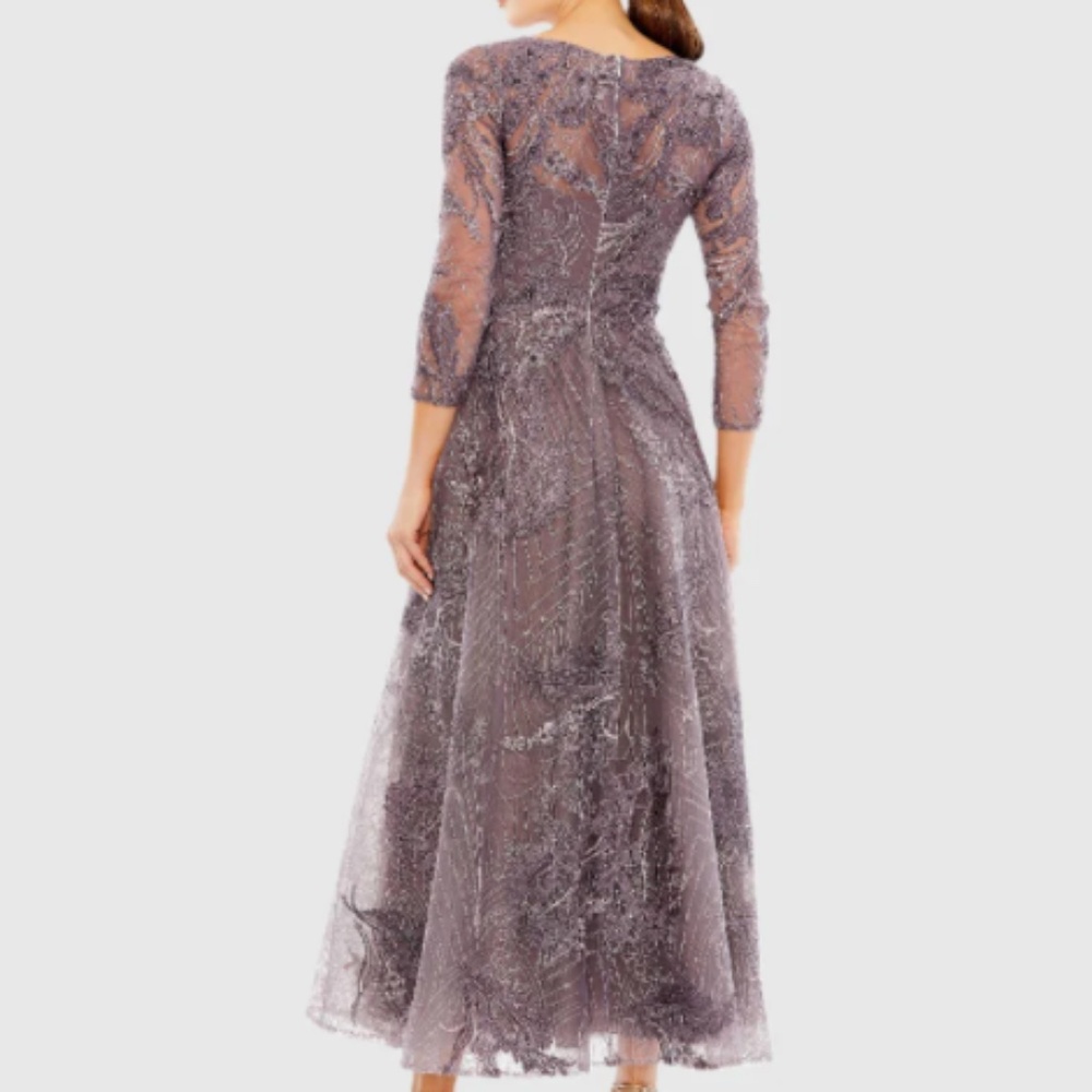 Mac Duggal Lavender 3/4 Sleeve Dress - Size 18 - Used - Picture 6 of 6